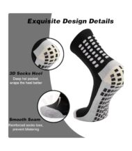 Athletic Football Socks for Men & Women – Grip, Comfort & Performance - Black - Image 7