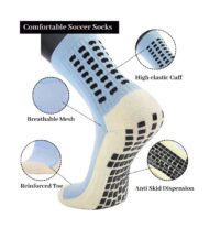 Athletic Football Socks for Men & Women – Grip, Comfort & Performance - Blue - Image 4