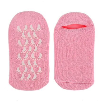 Spa Gel Socks for Women and Men – Moisturizing and Repairing Silicone Socks for Cracked Heels, Dry Feet, and Callus Removal | Jojoba Oil, Vitamin E, Olive Oil Infused | Washable and Reusable | One Size Fits All