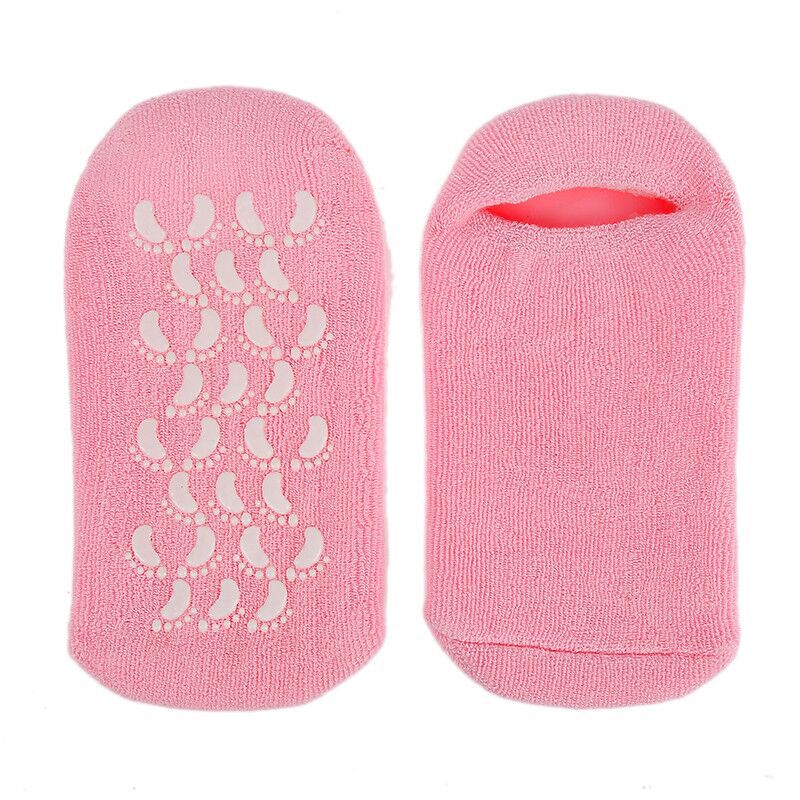 Spa Gel Socks for Women and Men – Moisturizing and Repairing Silicone Socks for Cracked Heels, Dry Feet, and Callus Removal | Jojoba Oil, Vitamin E, Olive Oil Infused | Washable and Reusable | One Size Fits All