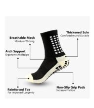 Athletic Football Socks for Men & Women – Grip, Comfort & Performance - Black - Image 5