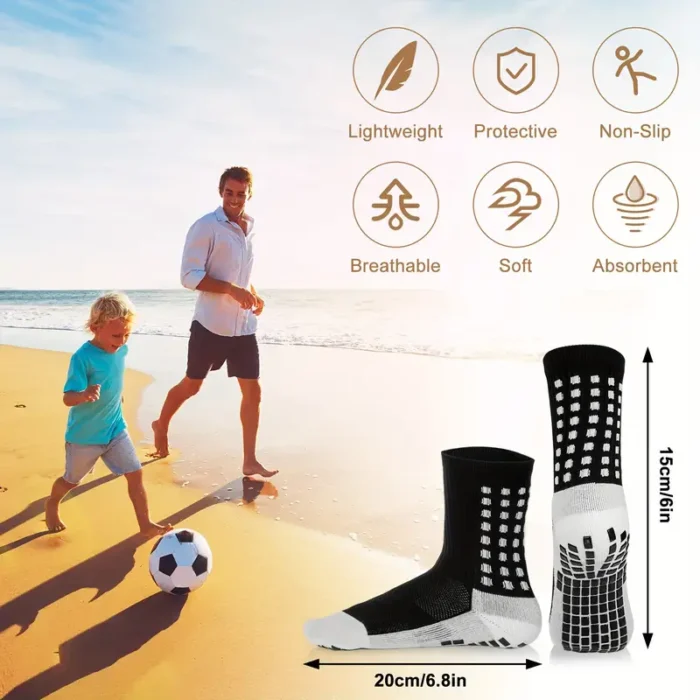 Athletic Football Socks for Men & Women – Grip, Comfort & Performance - Blue - Image 8
