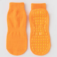 Anti Bacterial Anti-Skid Yoga Regular Socks For Women|Made With Bamboo And Spandex For Yoga/Pilates/Dance/Ballet|Women Yoga Socks For Barefoot Workout orange