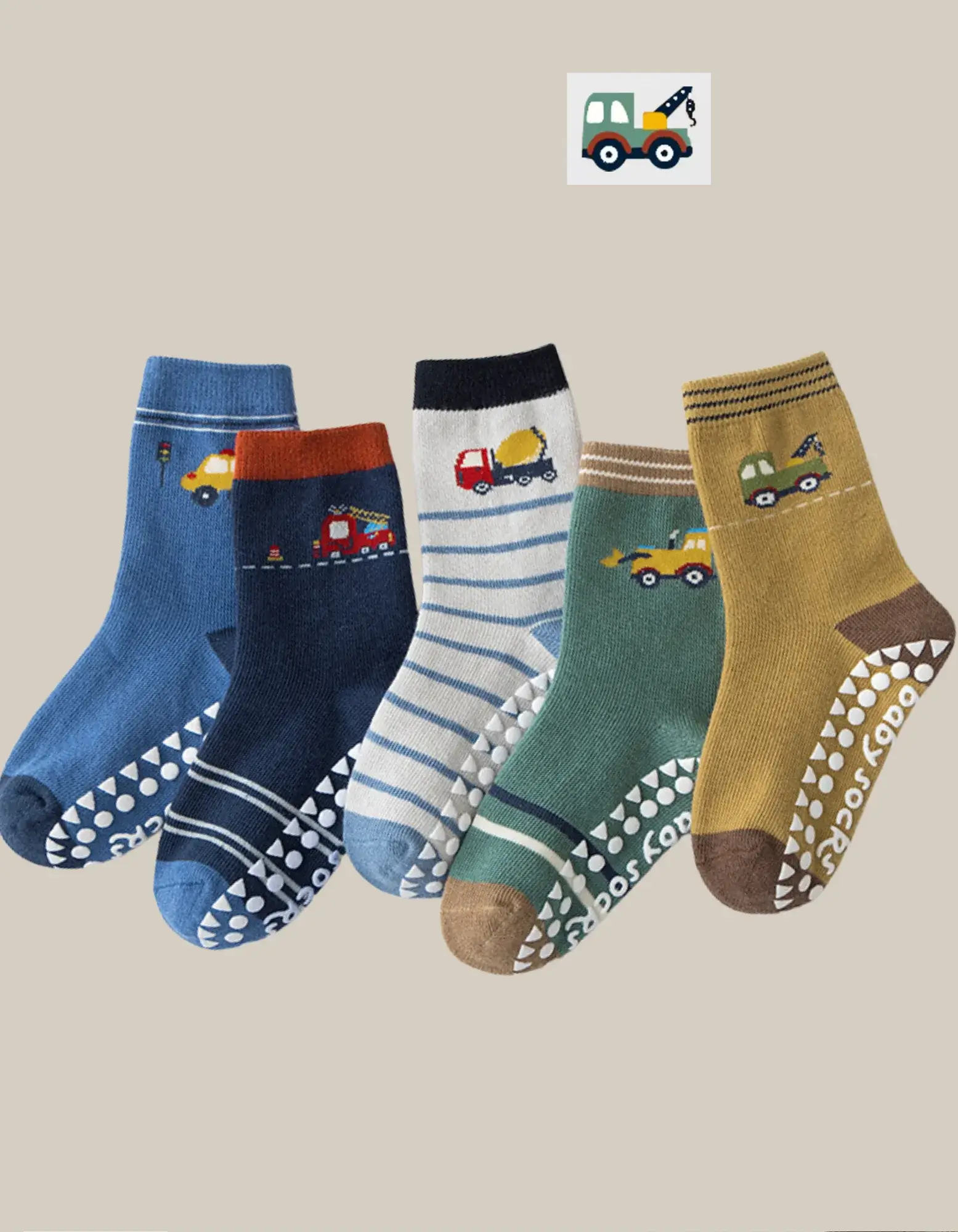 Anti-Slip Grip for Your Kids Engineered with precision, our socks feature anti-slip grips on the soles, offering a secure and confident stride for your baby's every move. Watch as your little one explores the world with newfound stability.