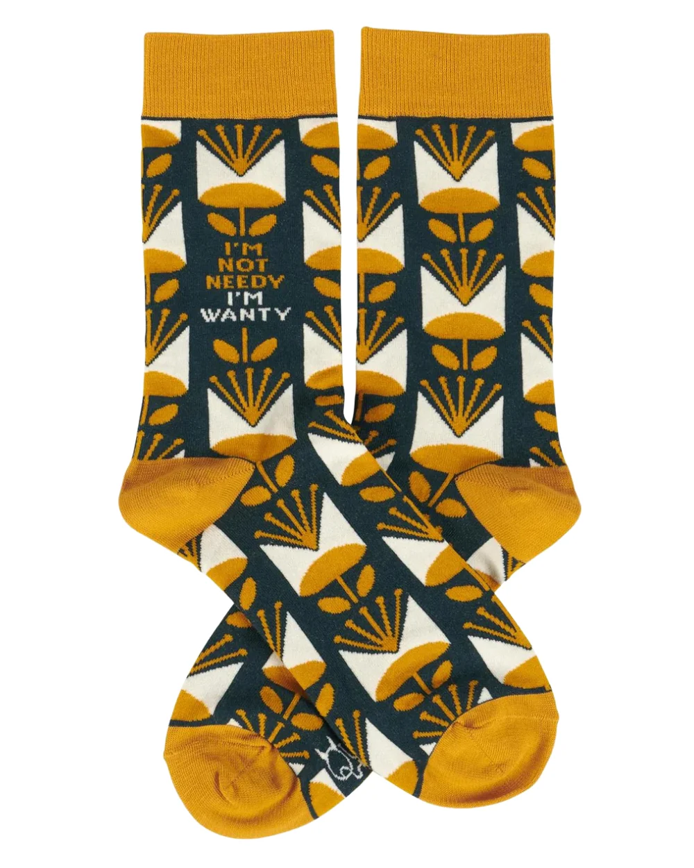 Treat your feet to a pair of "I'm Not Needy" socks! These quirky socks are not only comfortable, but also feature funny sayings that will keep you smiling. So forget being needy, embrace your "wanty" side with these playful socks.